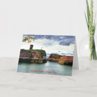 Dunbar Castle – Clan Dunbar Holly Christmas Card