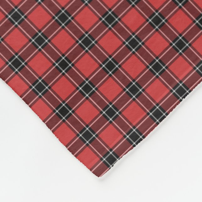 Dunbar Scotland District Tartan Fleece Blanket (Corner)