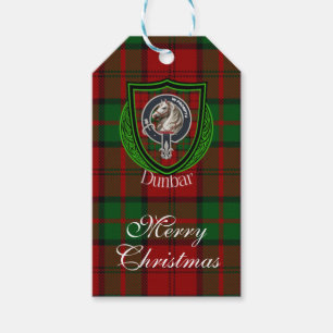 Dunbar Scottish Clan Tartan & Crest Gift Tags
