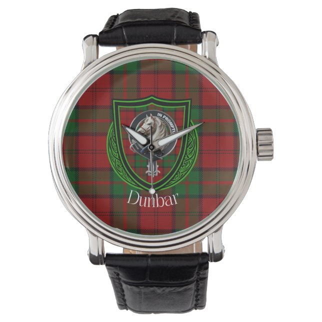 Dunbar Scottish Clan Tartan & Crest Watch (Front)