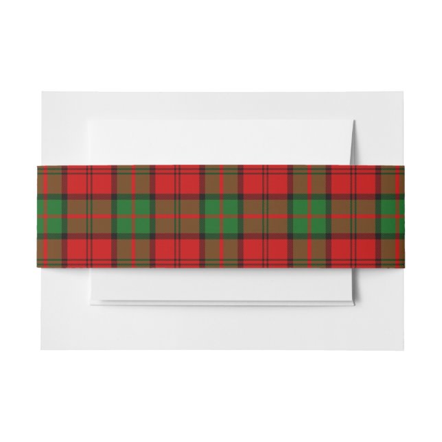Dunbar Scottish Tartan Belly Band Invitation Belly Band (Front Example)