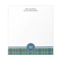 Duncan Clan Ancient Tartan Monogram Note Pad