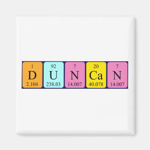 Duncan periodic table name magnet