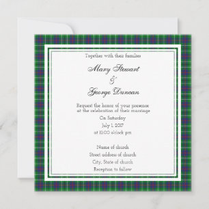 Duncan Scottish Wedding Square Invitation