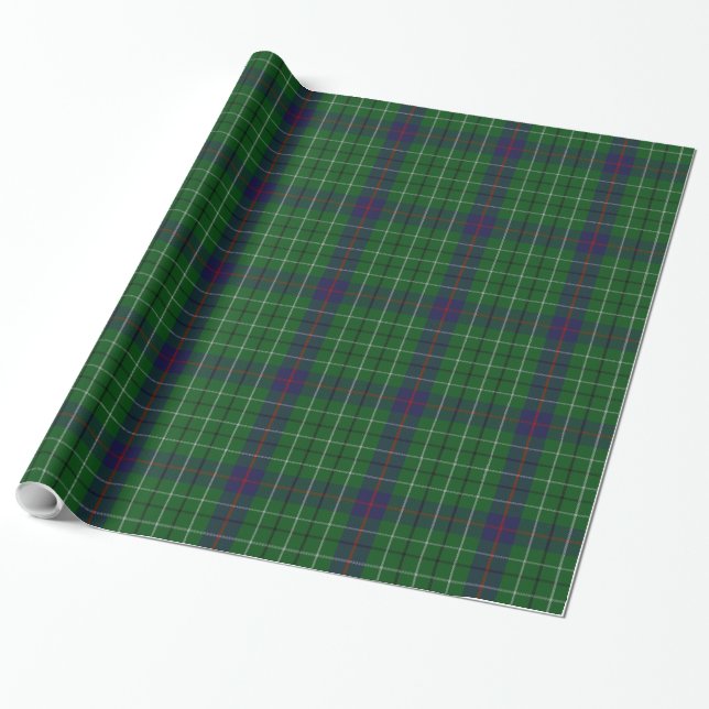 Duncan Tartan Plaid Wrapping Paper (Unrolled)