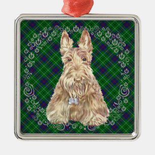 Duncan Tartan Scottie Metal Tree Decoration
