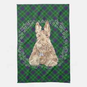 Duncan Tartan Scottie Tea Towel
