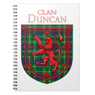 Duncan Tartan Scottish Plaid Lion Rampant Notebook