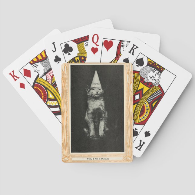 Dunce cat playing cards (Back)