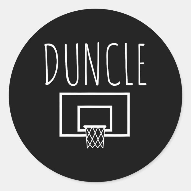 Duncle Fun Basketball Uncle  Classic Round Sticker (Front)