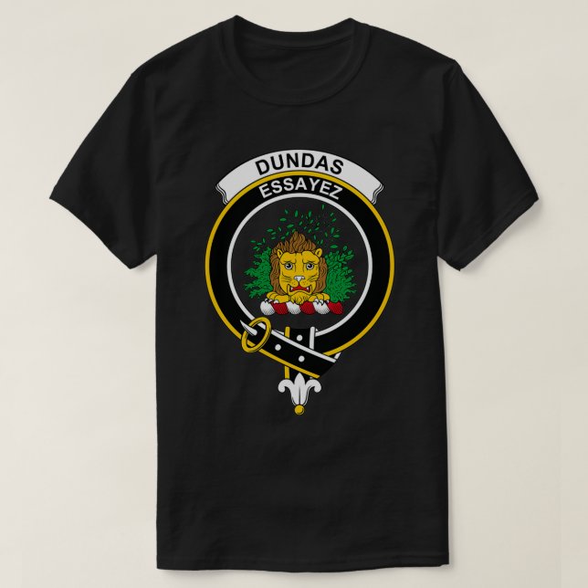 Dundas Crest Tartan Clan Scottish Clan T-Shirt (Design Front)