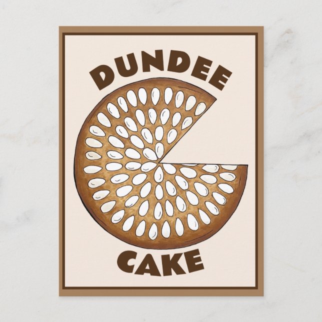 Dundee Cake Scotland Scottish Food Fruit Cake Postcard (Front)