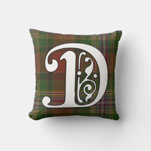 Dundee Clan Tartan Monogram Cushion