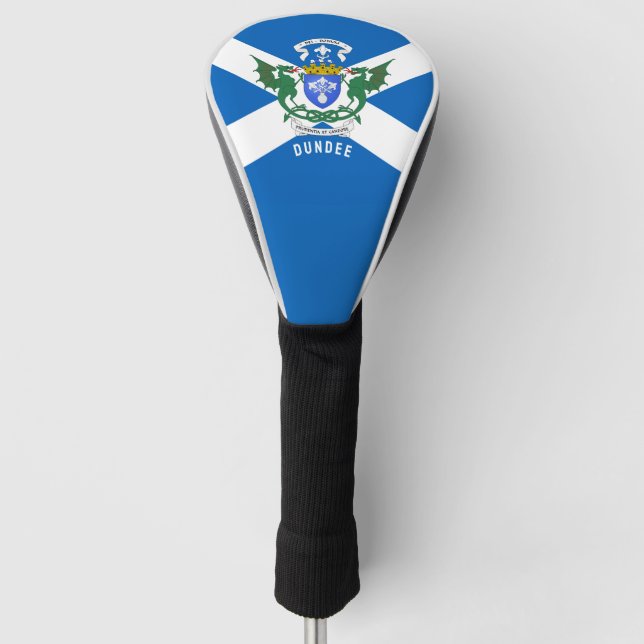 Dundee coat of arms/ St. Andrew's Cross backdrop Golf Head Cover (Front)