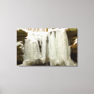 Dundee Falls in Winter, Ohio Canvas Print
