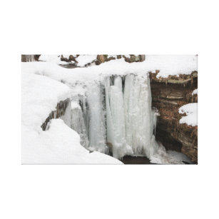 Dundee Falls in Winter, Ohio Canvas Print