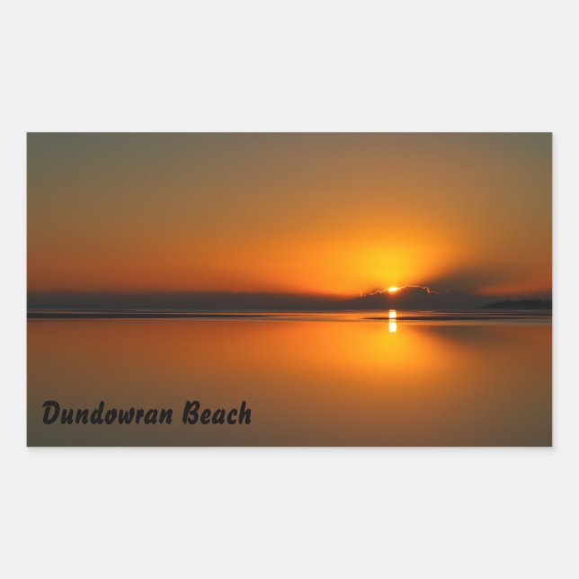 Dundowran Beach sunrise rectangular sticker (Front)