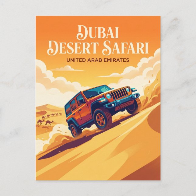 Dune Bashing and Desert Safari Postcard (Front)