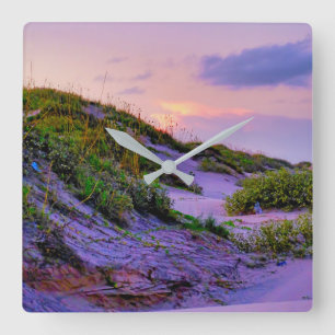 Dune Sunset Square Wall Clock