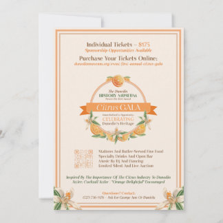 Dunedin History Museum 2025 Citrus Gala Invitation