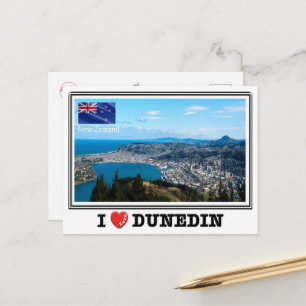 Dunedin - I Love - New Zealand - Postcard
