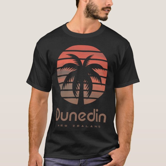 Dunedin New Zealand Travel Holiday Souvenir Beach T-Shirt (Front)