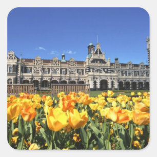 Dunedin Railway Station Square Sticker