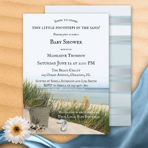 Dunes and Beach Nautical Baby Shower Invitation