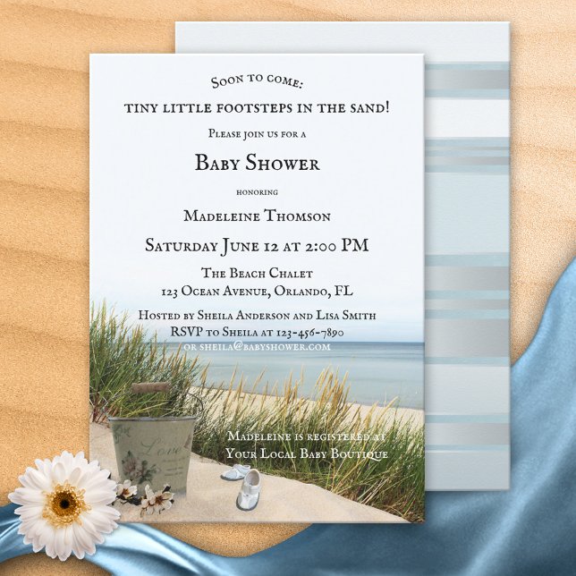 Dunes and Beach Nautical Baby Shower Invitation (Creator Uploaded)