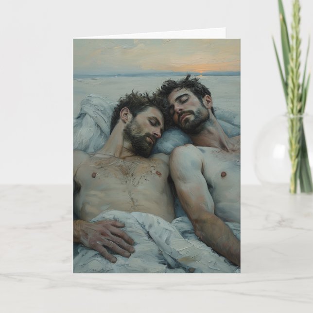 Dunes Sunset Embrace Card (Front)