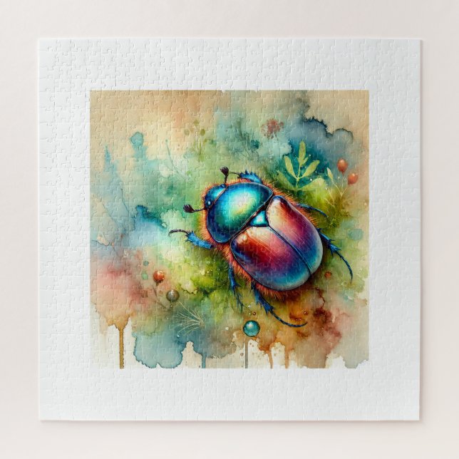 Dung Beetle 151024AREF103 - Watercolor Jigsaw Puzzle (Vertical)
