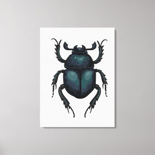 Dung beetle canvas print