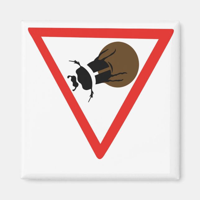 Dung Beetle Crossing, Trafic Sign, South Africa Magnet (Front)