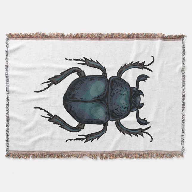 Dung beetle throw blanket (Front)