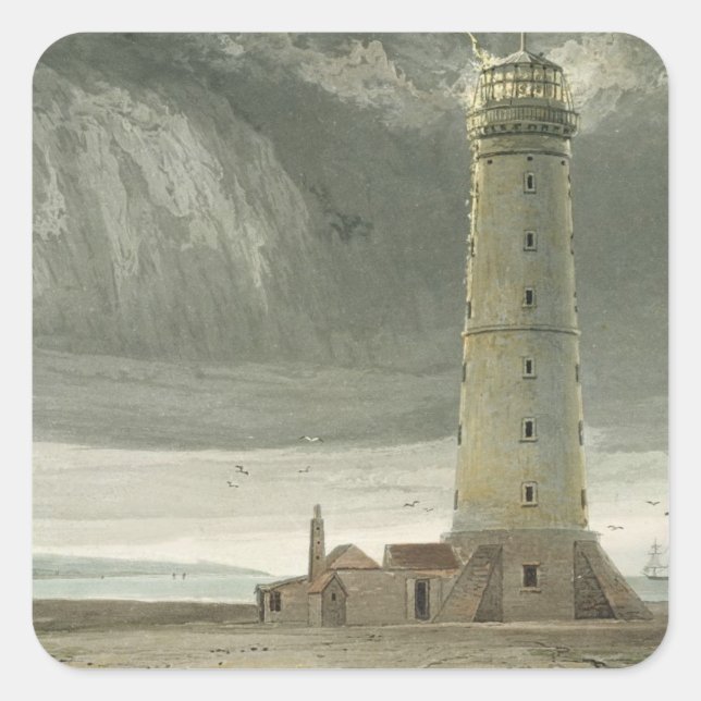 Dungeness Lighthouse, from 'A Voyage Around Great Square Sticker (Front)