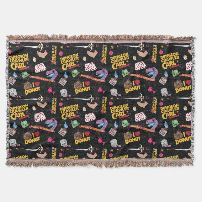 Dungeon Crawler Carl collage Throw Blanket (Front)