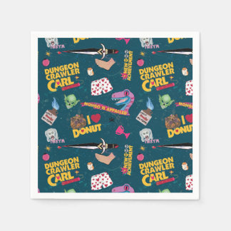 Dungeon Crawler Carl Repeating Blue Napkin