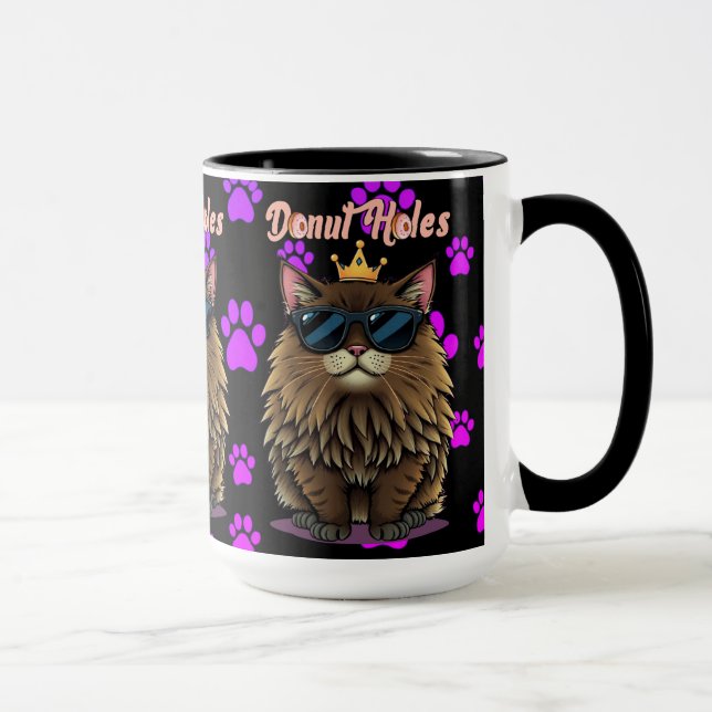 Dungeon Crawler Doughnut Holes Paw Prints Mug (Right)