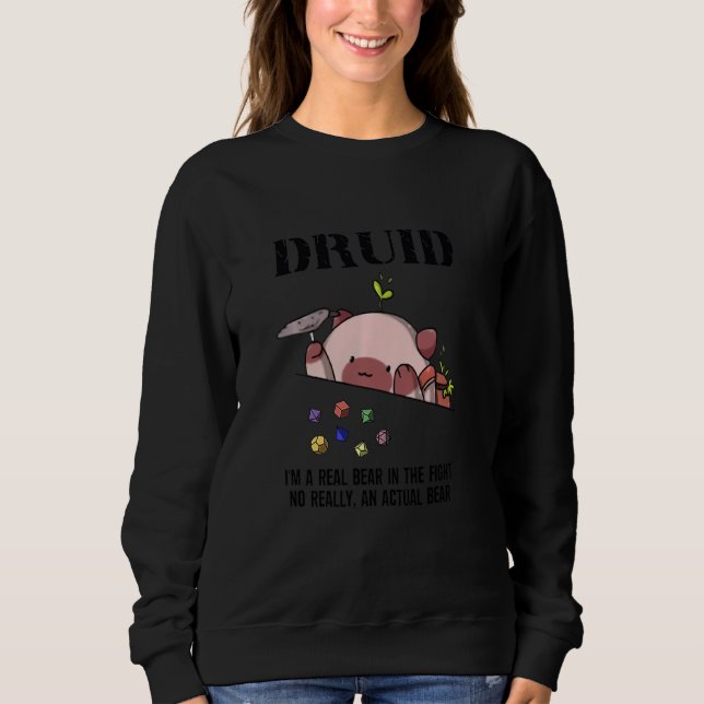 Dungeon Crawler Dragon Master Dm Gaming Cat Druid  Sweatshirt (Front)