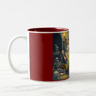 Dungeon Delights: Spaghetti Escape Two-Tone Coffee Mug