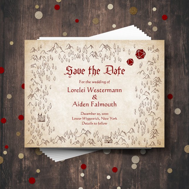 Dungeon Map RPG Gamer Wedding Save The Date (Creator Uploaded)