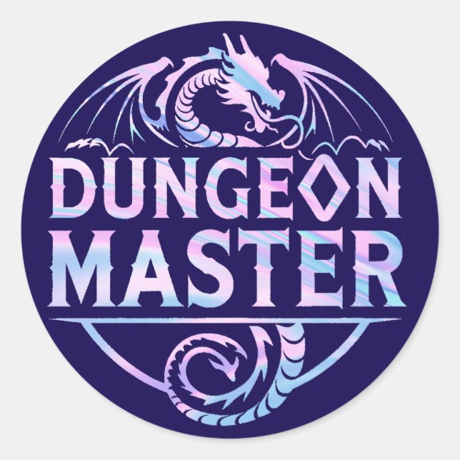 Dungeon Master Classic Round Sticker (Front)
