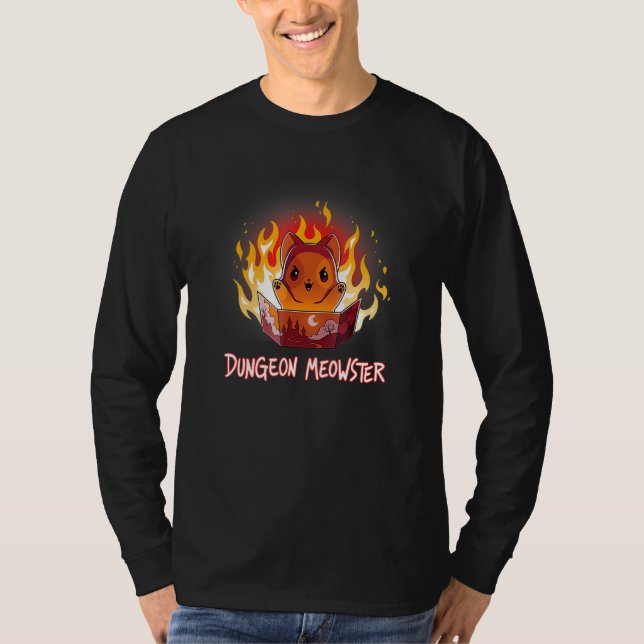 Dungeon Meowster  Cat DM Role Player RPG Tabletop  T-Shirt (Front)