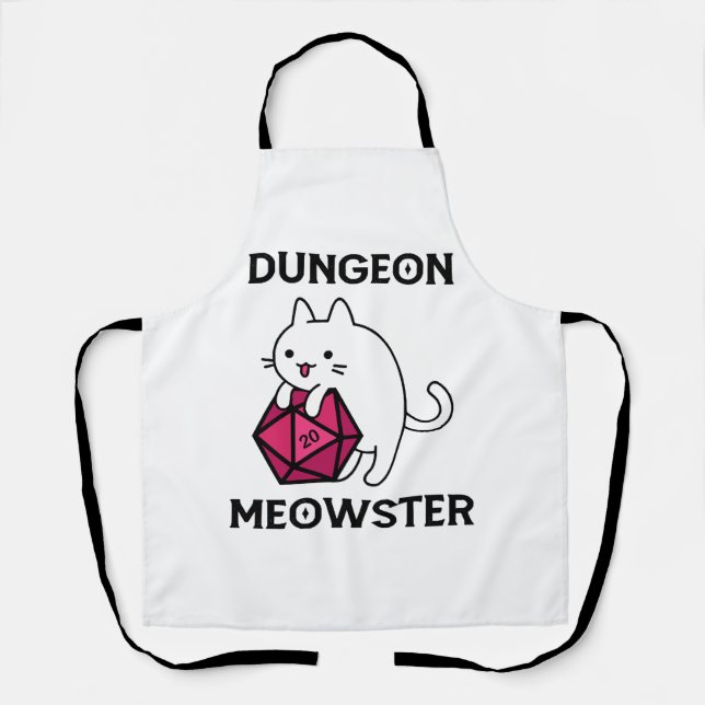 Dungeon Meowster Cat Funny Apron (Front)