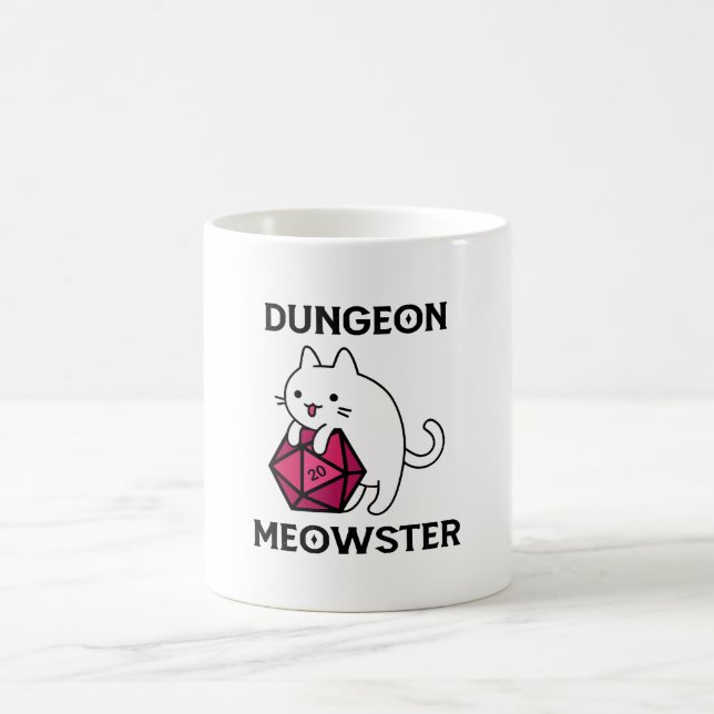 Dungeon Meowster Cat Funny Coffee Mug (Center)