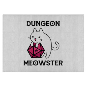 Dungeon Meowster Cat Funny Cutting Board