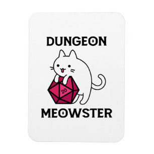 Dungeon Meowster Cat Funny Magnet