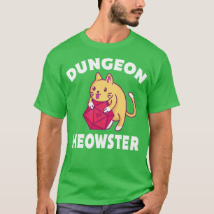 Dungeon Meowster Cat Polyhedral Gift T-Shirt