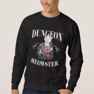 Dungeon Meowster Dnd Gamer Cat D20 Sweatshirt