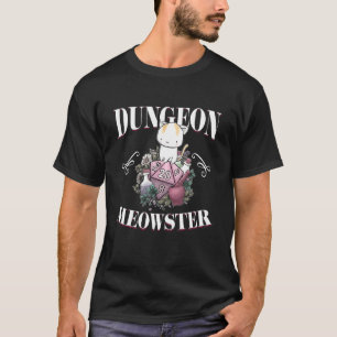 Dungeon Meowster Dnd Gamer Cat D20 T-Shirt